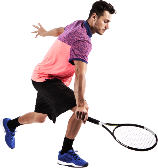 Man playing tennis